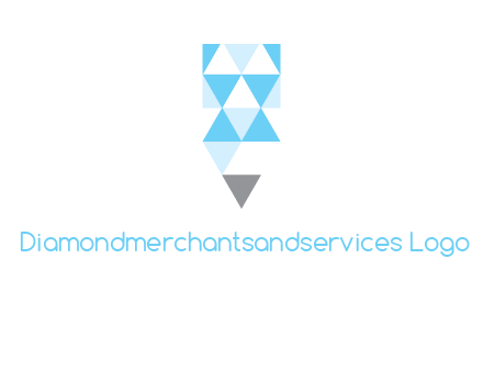 polygons pencil shape logo