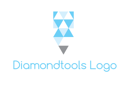 polygons pencil shape logo