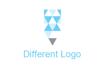 polygons pencil shape logo