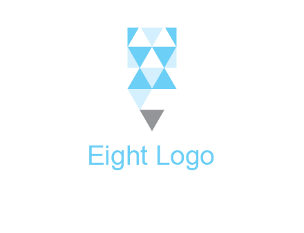 polygons pencil shape logo