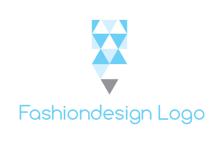 polygons pencil shape logo