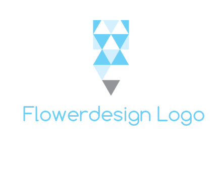 polygons pencil shape logo