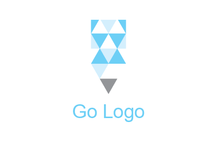 polygons pencil shape logo