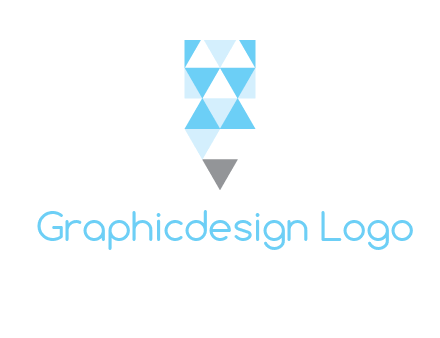 polygons pencil shape logo