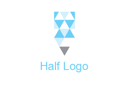 polygons pencil shape logo