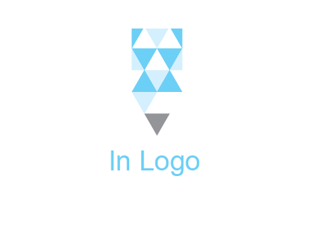 polygons pencil shape logo