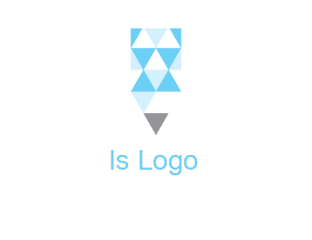 polygons pencil shape logo