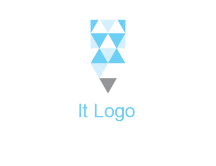 polygons pencil shape logo