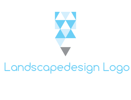 polygons pencil shape logo