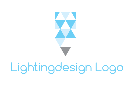 polygons pencil shape logo