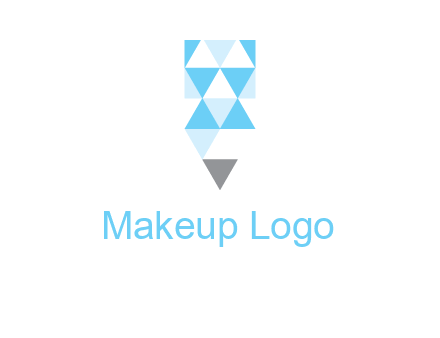 polygons pencil shape logo