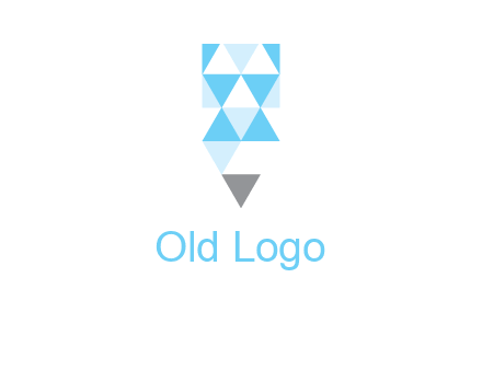 polygons pencil shape logo