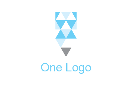 polygons pencil shape logo