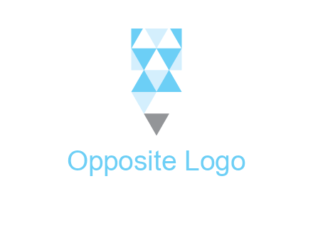 polygons pencil shape logo