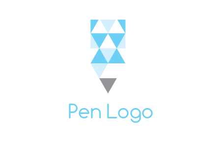 polygons pencil shape logo