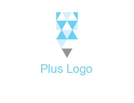polygons pencil shape logo