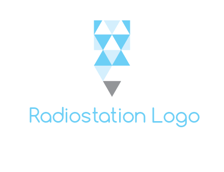 polygons pencil shape logo