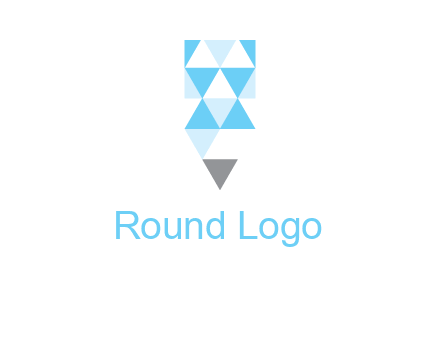 polygons pencil shape logo