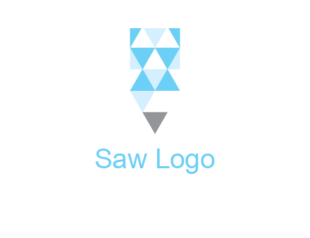 polygons pencil shape logo