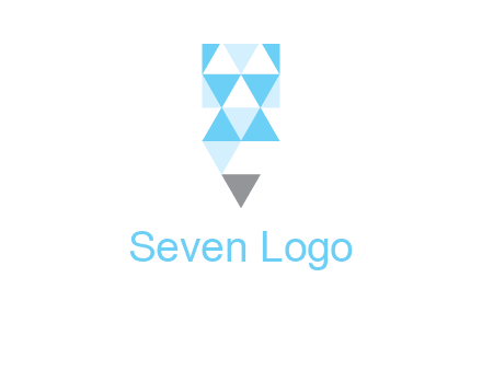 polygons pencil shape logo