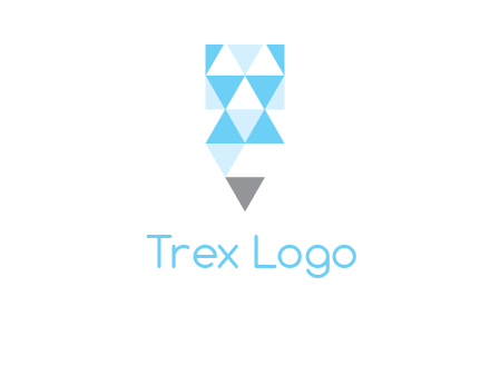 polygons pencil shape logo