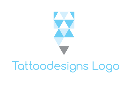 polygons pencil shape logo