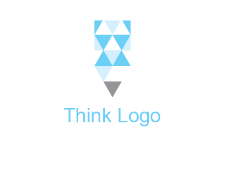 polygons pencil shape logo