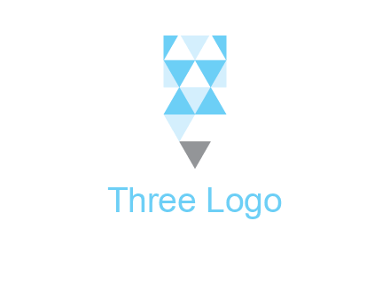 polygons pencil shape logo
