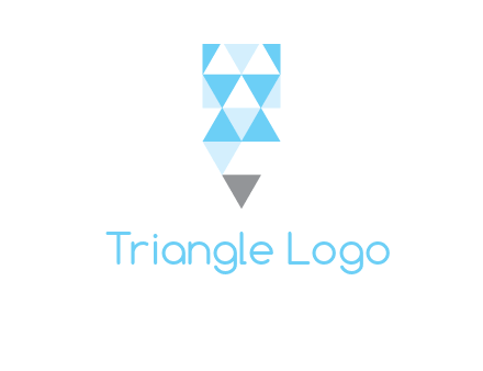 polygons pencil shape logo