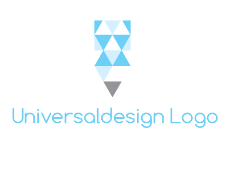 polygons pencil shape logo