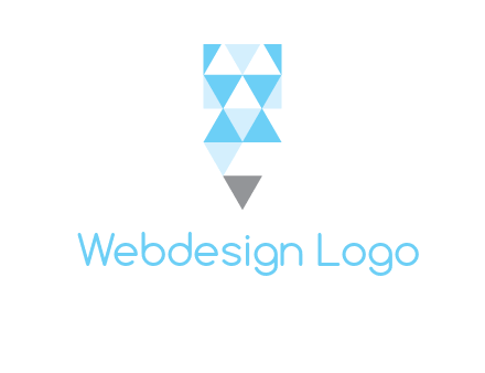 polygons pencil shape logo