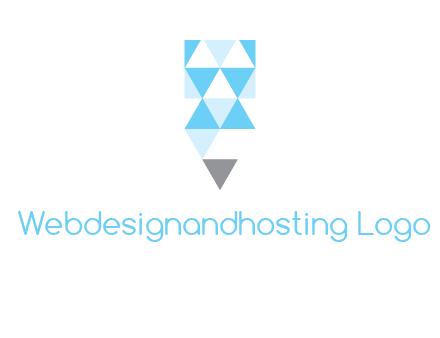 polygons pencil shape logo