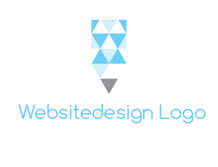 polygons pencil shape logo