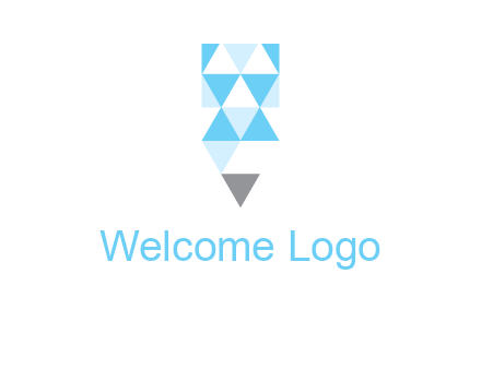 polygons pencil shape logo