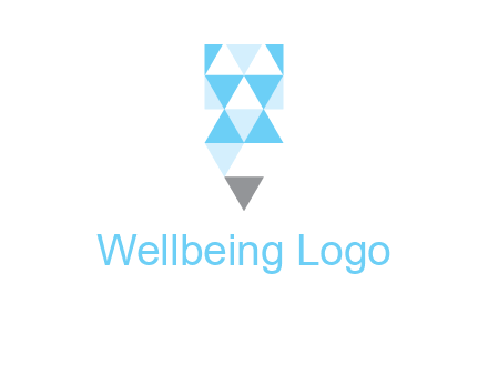 polygons pencil shape logo