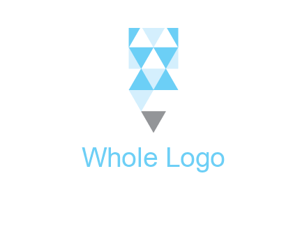 polygons pencil shape logo