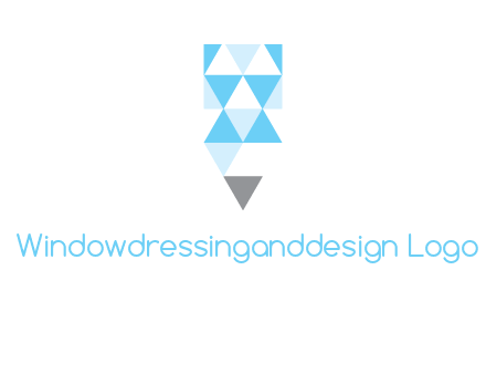 polygons pencil shape logo