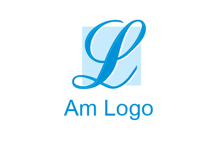 Letter l placed in front of a square logo
