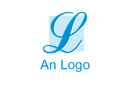Letter l placed in front of a square logo