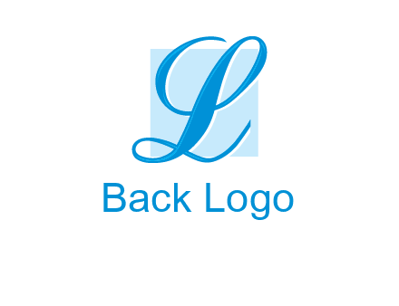 Letter l placed in front of a square logo