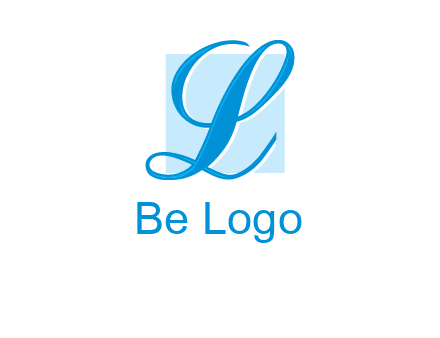 Letter l placed in front of a square logo