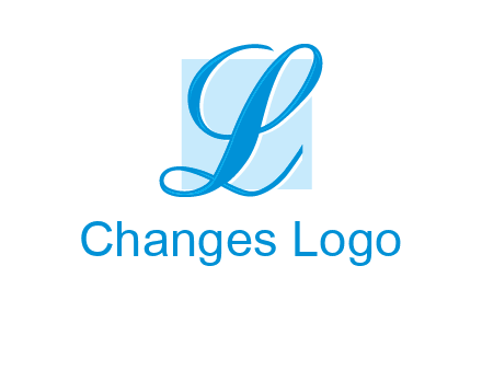Letter l placed in front of a square logo