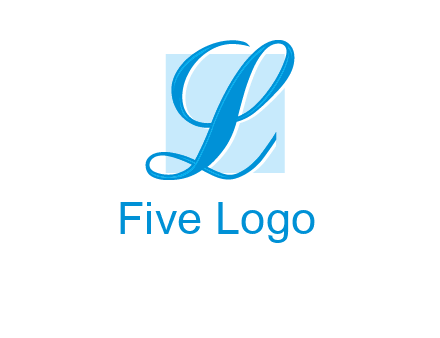 Letter l placed in front of a square logo