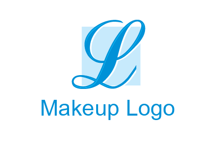 Letter l placed in front of a square logo