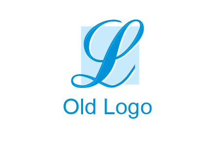 Letter l placed in front of a square logo