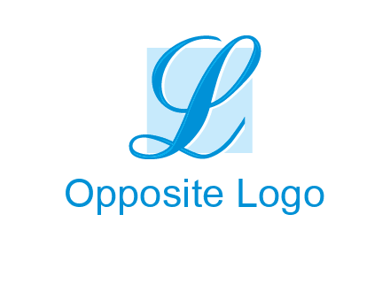 Letter l placed in front of a square logo