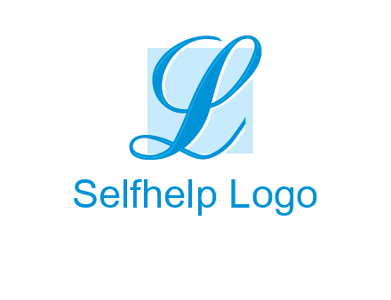 Letter l placed in front of a square logo