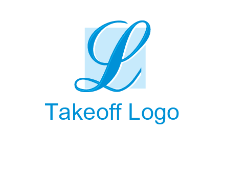 Letter l placed in front of a square logo
