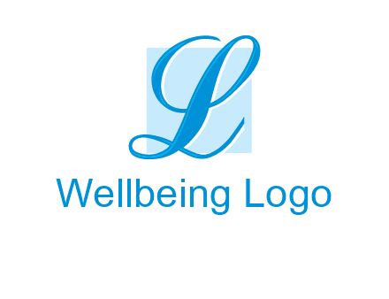 Letter l placed in front of a square logo