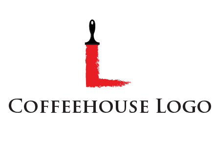 paint brush forming letter l shape logo